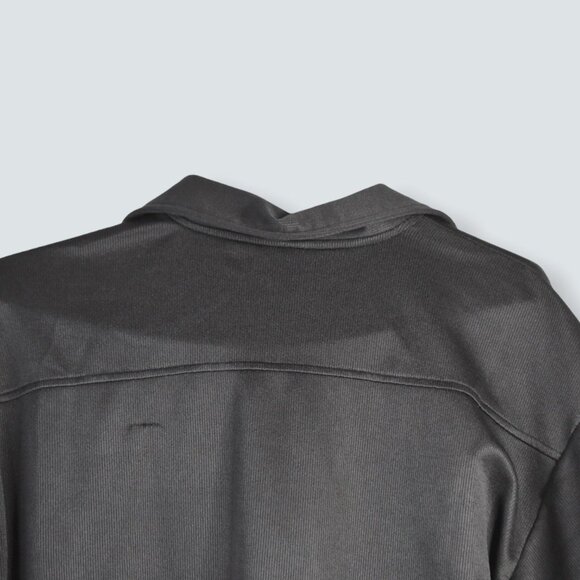 Ferruche Shirt L Mens Polo Black One Pocket Polyester Button Collared - Picture 10 of 10